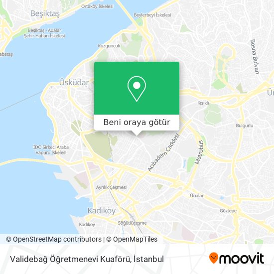 Validebağ Öğretmenevi Kuaförü harita