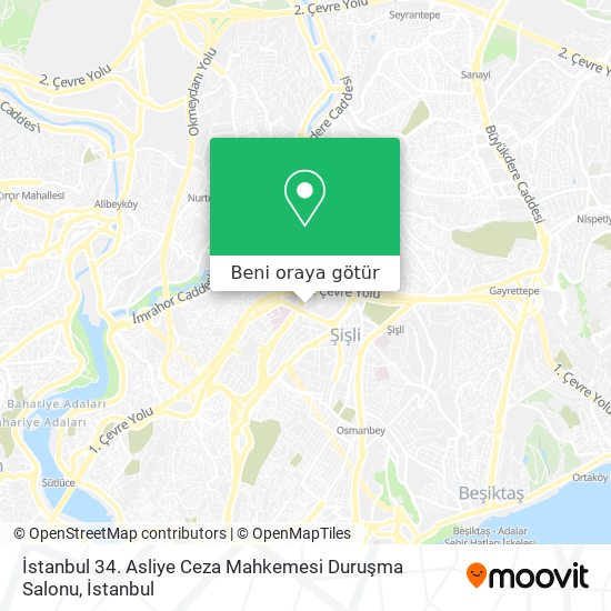 İstanbul 34. Asliye Ceza Mahkemesi Duruşma Salonu harita