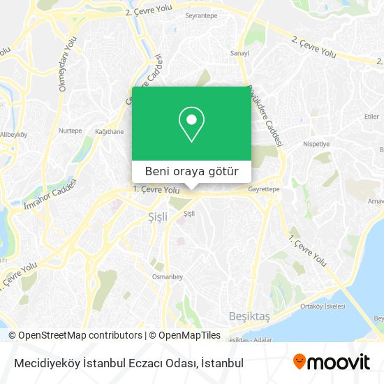 Mecidiyeköy İstanbul Eczacı Odası harita