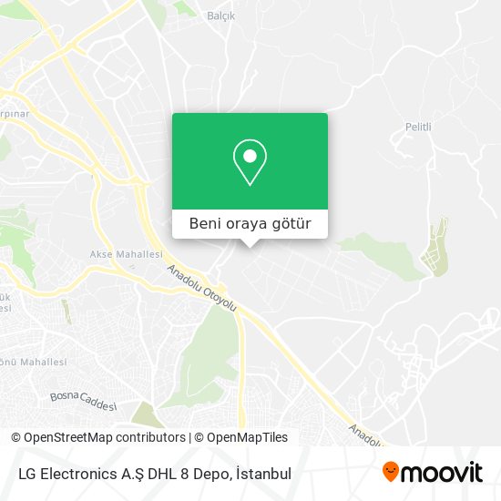 LG Electronics A.Ş DHL 8 Depo harita