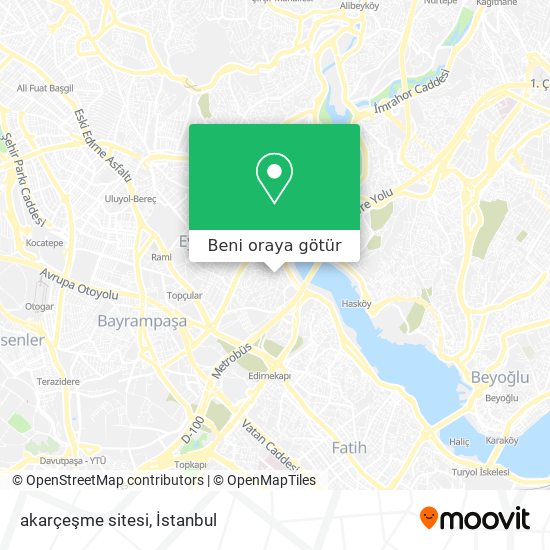 akarçeşme sitesi harita