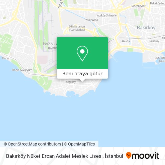 Bakırköy Nüket Ercan Adalet Meslek Lisesi harita