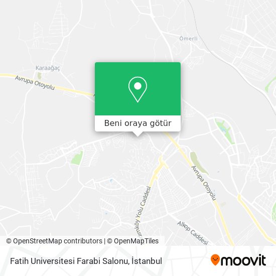 Fatih Universitesi Farabi Salonu harita