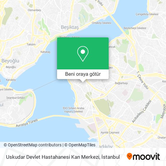 Uskudar Devlet Hastahanesi Kan Merkezi harita