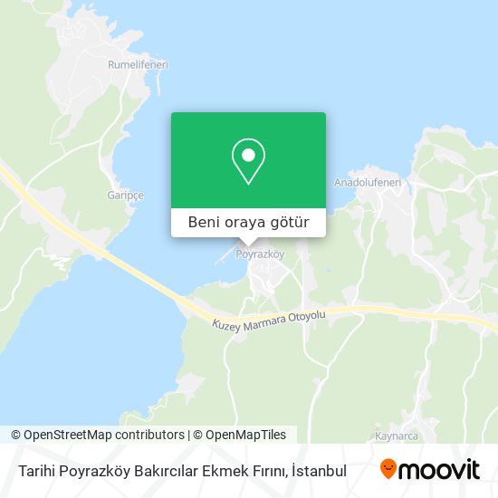 Tarihi Poyrazköy Bakırcılar Ekmek Fırını harita