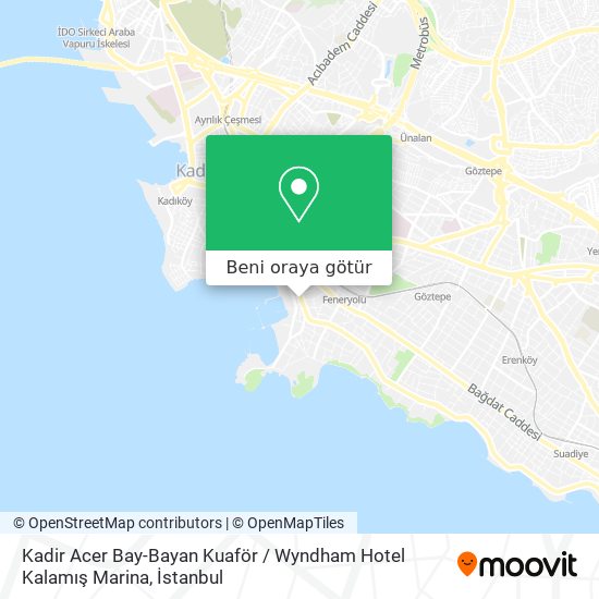 Kadir Acer Bay-Bayan Kuaför /  Wyndham Hotel Kalamış Marina harita