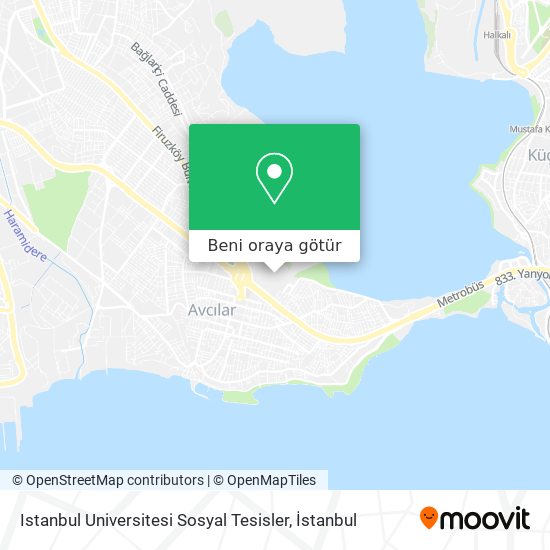 Istanbul Universitesi Sosyal Tesisler harita