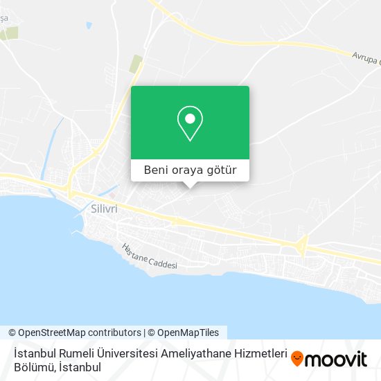 İstanbul Rumeli Üniversitesi Ameliyathane Hizmetleri Bölümü harita
