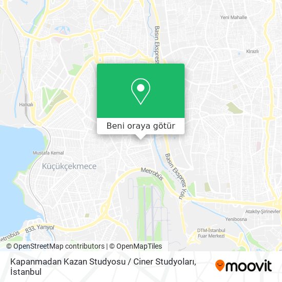 Kapanmadan Kazan Studyosu / Ciner Studyoları harita