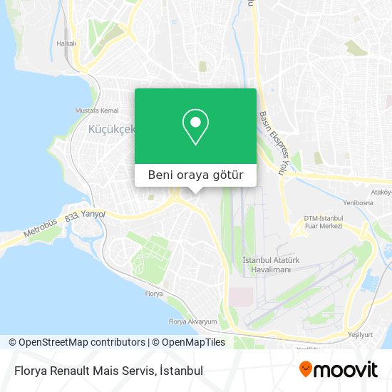 Florya Renault Mais Servis harita