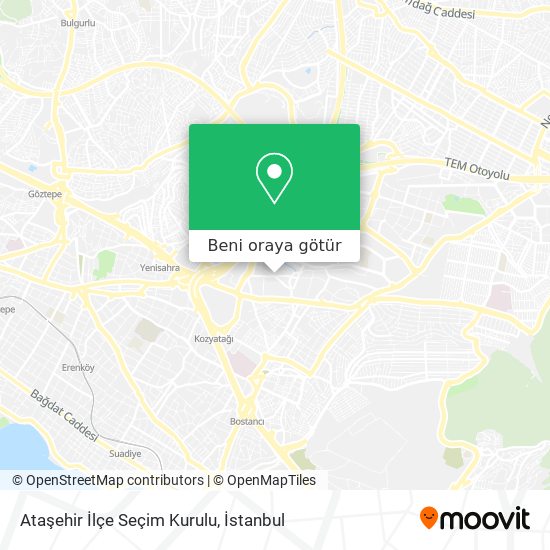 Ataşehir İlçe Seçim Kurulu harita