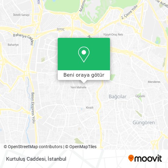 Kurtuluş Caddesi harita