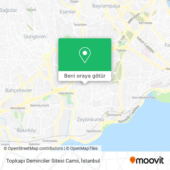 Topkapı Demirciler Sitesi Camii harita