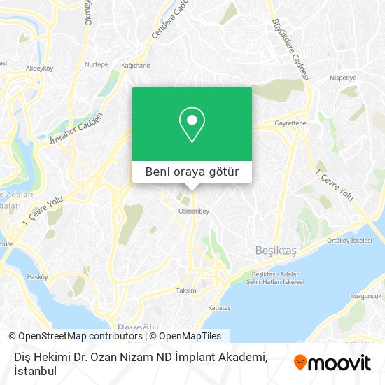 Diş Hekimi Dr. Ozan Nizam ND İmplant Akademi harita