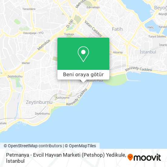 Petmanya - Evcil Hayvan Marketi (Petshop) Yedikule harita