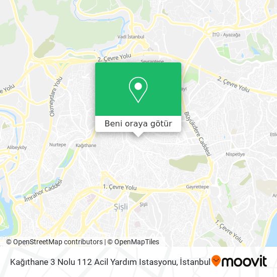 Kağıthane 3 Nolu 112 Acil Yardım Istasyonu harita