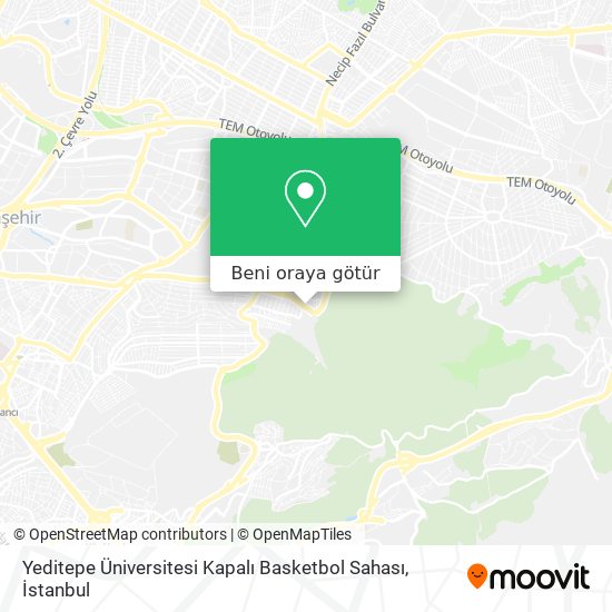 Yeditepe Üniversitesi Kapalı Basketbol Sahası harita