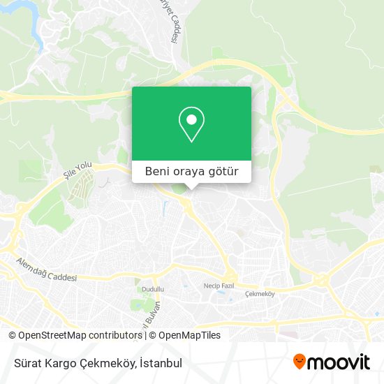 Sürat Kargo Çekmeköy harita