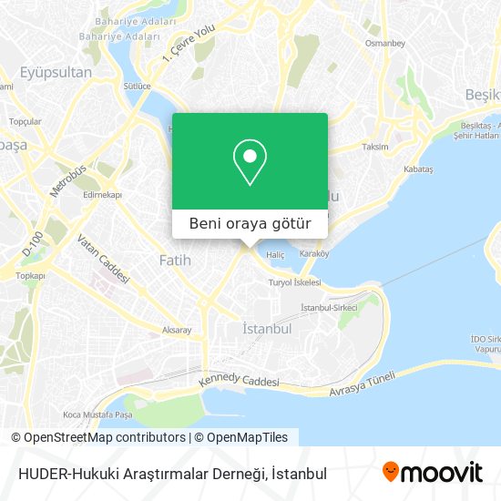 HUDER-Hukuki Araştırmalar Derneği harita