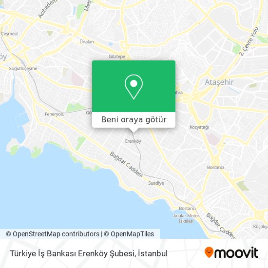 Türkiye İş Bankası Erenköy Şubesi harita