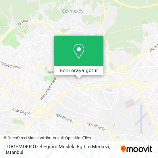 TOGEMDER Özel Eğitim Mesleki Eğitim Merkezi harita