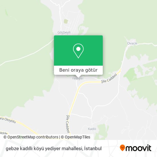 gebze kadıllı köyü yediyer mahallesi harita