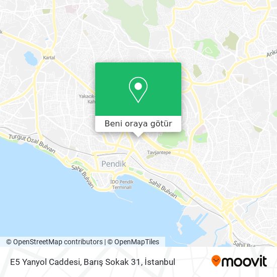 E5 Yanyol Caddesi, Barış Sokak 31 harita