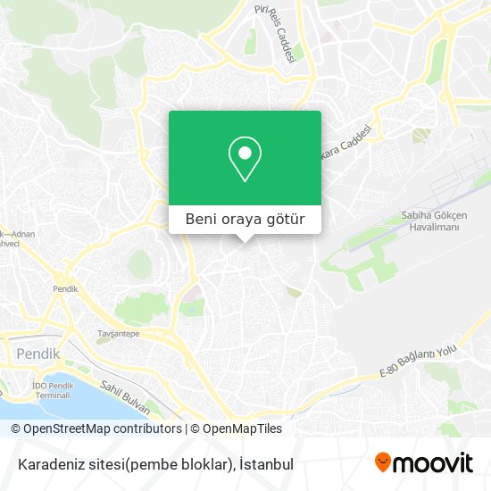 Karadeniz sitesi(pembe bloklar) harita