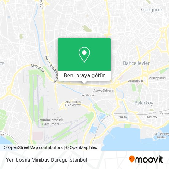 Yenibosna Minibus Duragi harita