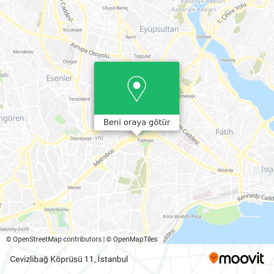 Cevizlibağ Köprüsü 11 harita