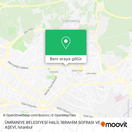 ÜMRANİYE BELEDİYESİ HALİL İBRAHİM SOFRASI VE AŞEVİ harita