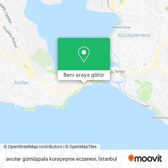 avcılar gümüşpala  kuruçeşme eczanesi harita