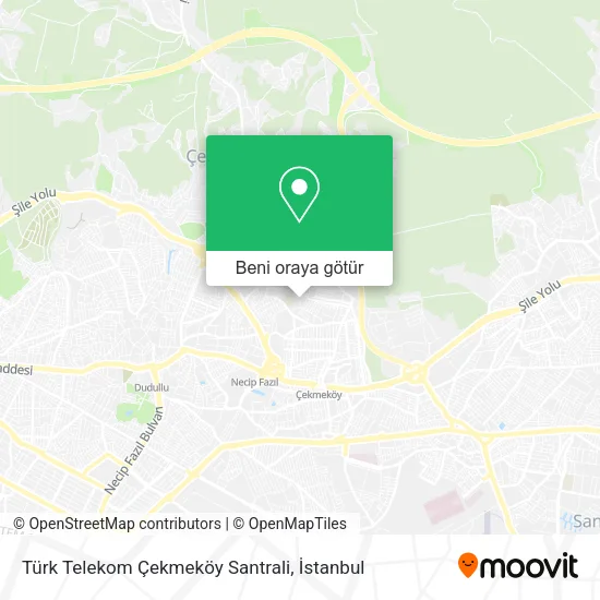 Türk Telekom Çekmeköy Santrali harita