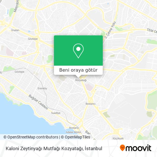 Kaloni Zeytinyağı Mutfağı Kozyatağı harita