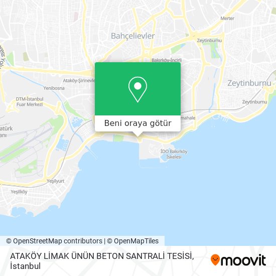 ATAKÖY LİMAK ÜNÜN BETON SANTRALİ TESİSİ harita