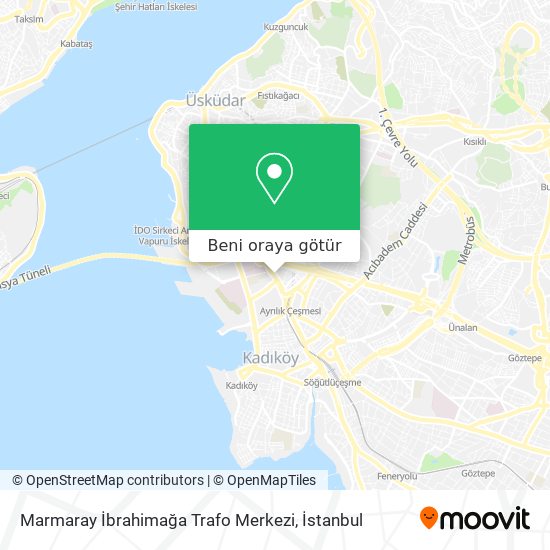 Marmaray İbrahimağa Trafo Merkezi harita