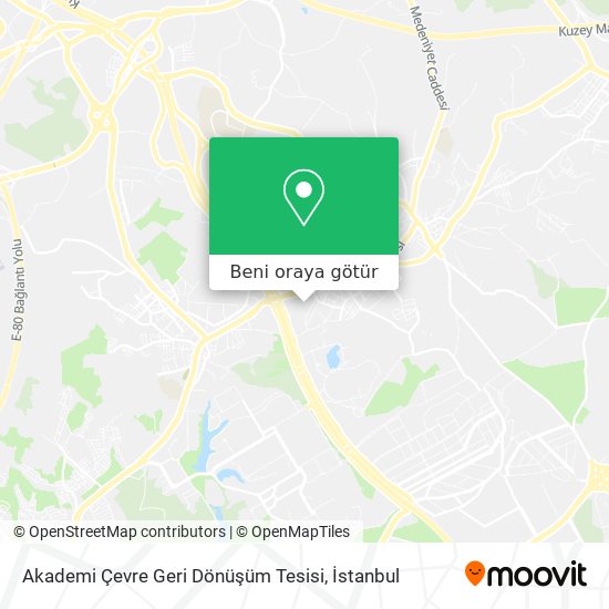Akademi Çevre Geri Dönüşüm Tesisi harita