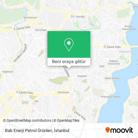 Bab Enerji Petrol Ürünleri harita