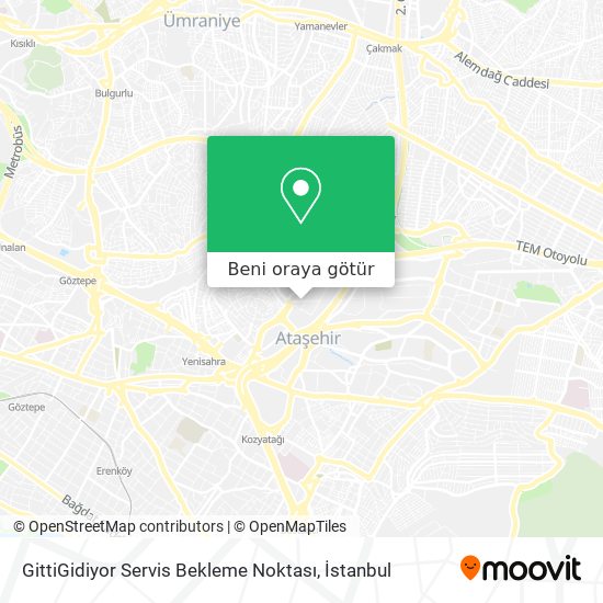 GittiGidiyor Servis Bekleme Noktası harita