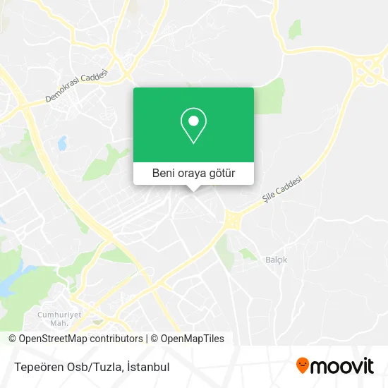 Tepeören Osb/Tuzla harita
