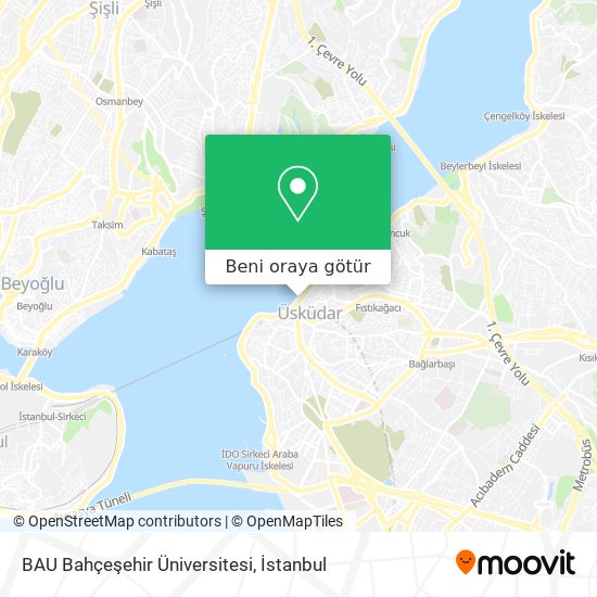 BAU Bahçeşehir Üniversitesi harita