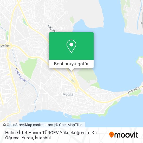 Hatice İffet Hanım TÜRGEV Yükseköğrenim Kız Öğrenci Yurdu harita