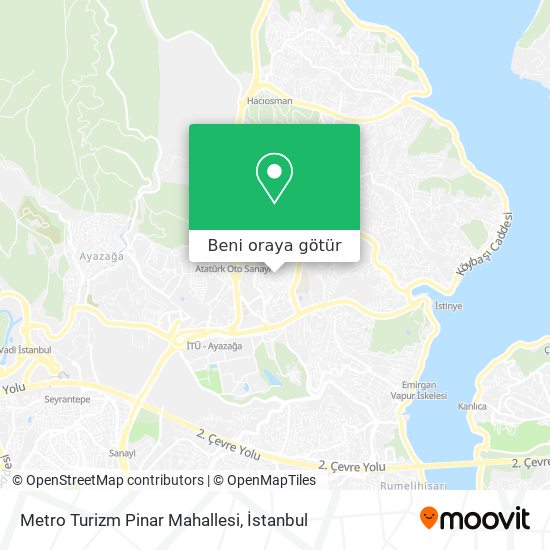 Metro Turizm Pinar Mahallesi harita