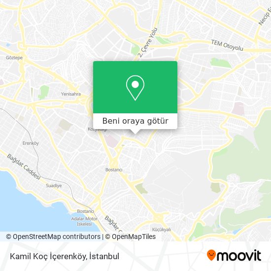 Kamil Koç İçerenköy harita