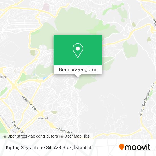 Kiptaş Seyrantepe Sit. A-8 Blok harita