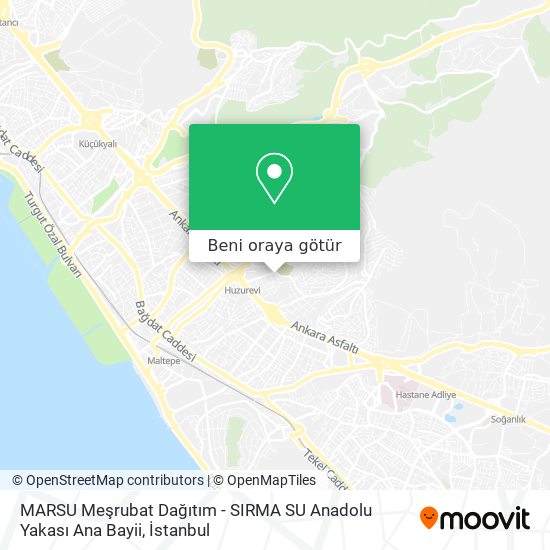 MARSU Meşrubat Dağıtım - SIRMA SU Anadolu Yakası Ana Bayii harita