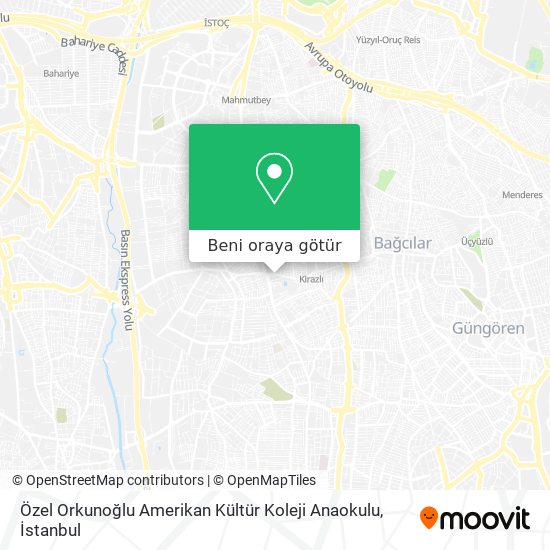 Özel Orkunoğlu Amerikan Kültür Koleji Anaokulu harita