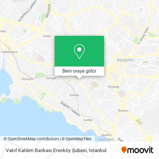 Vakıf Katılım Bankası Erenköy Şubesi harita