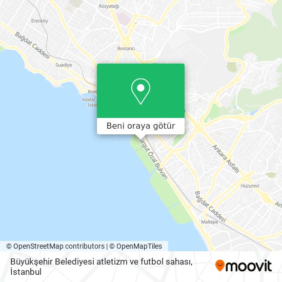 Büyükşehir Belediyesi atletizm ve futbol sahası harita
