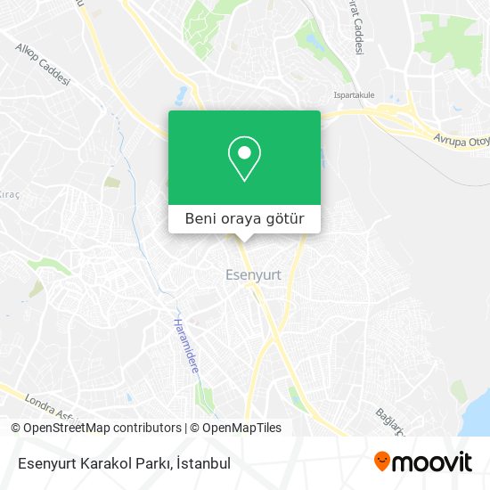 Esenyurt Karakol Parkı harita